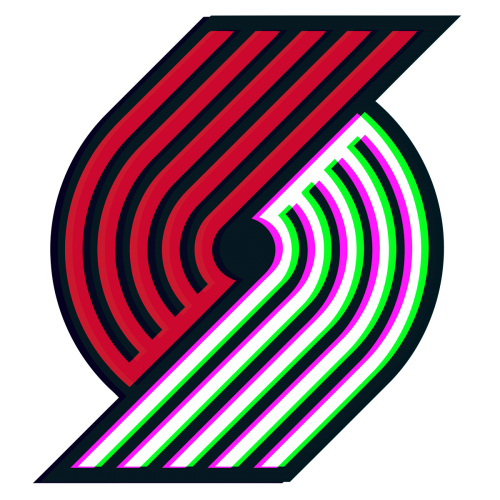 Phantom Portland Trail Blazers logo heat sticker