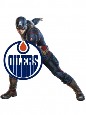 Edmonton Oilers Captain America Logo custom vinyl decal