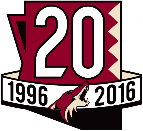 Arizona Coyotes 2016 17 Anniversary Logo custom vinyl decal