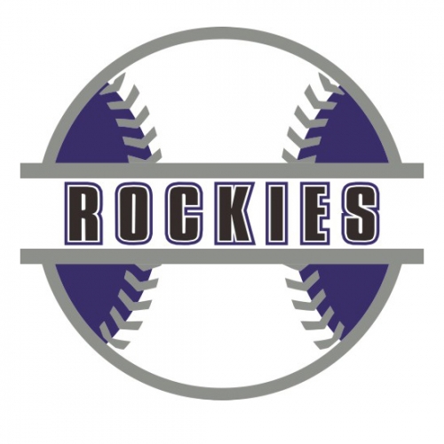 Baseball Colorado Rockies Logo custom vinyl decal
