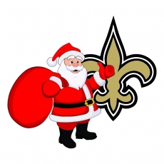 New Orleans Saints Santa Claus Logo heat sticker