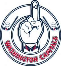 Number One Hand Washington Capitals logo heat sticker