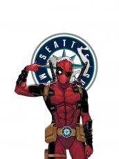 Seattle Mariners Deadpool Logo custom vinyl decal
