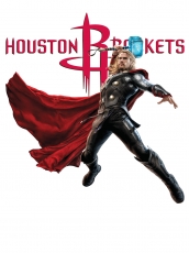 Houston Rockets Thor Logo heat sticker