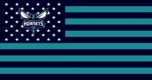 Charlotte Hornets Flag001 logo custom vinyl decal