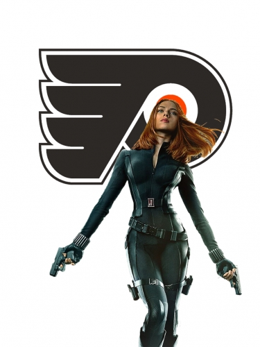 Philadelphia Flyers Black Widow Logo heat sticker