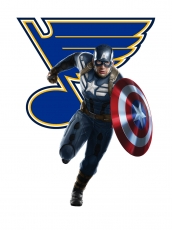 St. Louis Blues Captain America Logo heat sticker