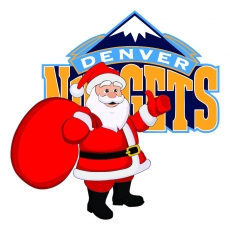 Denver Nuggets Santa Claus Logo heat sticker