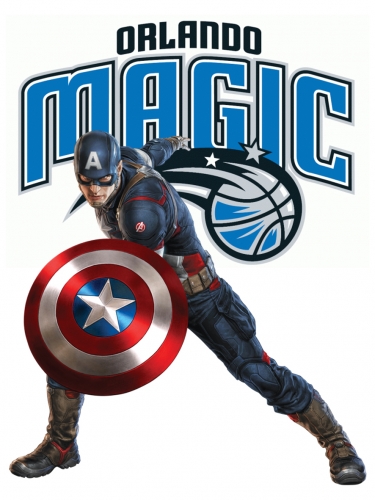 Orlando Magic Captain America Logo heat sticker