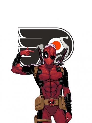 Philadelphia Flyers Deadpool Logo heat sticker