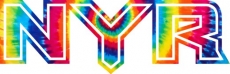 New York Rangers rainbow spiral tie-dye logo heat sticker