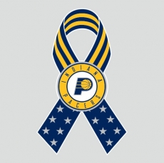 Indiana Pacers Ribbon American Flag logo custom vinyl decal
