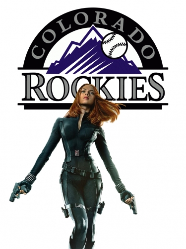 Colorado Rockies Black Widow Logo custom vinyl decal