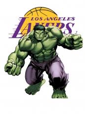 Los Angeles Lakers Hulk Logo heat sticker