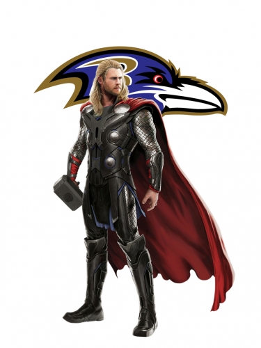 Baltimore Ravens Thor Logo heat sticker