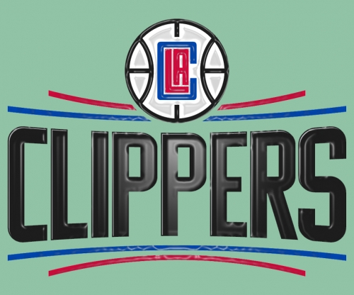 Los Angeles Clippers Plastic Effect Logo custom vinyl decal