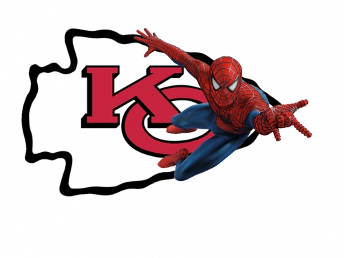 Kansas City Chiefs Spider Man Logo heat sticker