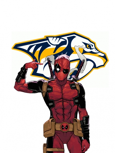 Nashville Predators Deadpool Logo heat sticker