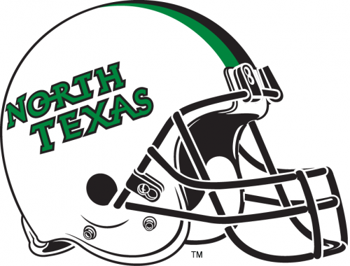 North Texas Mean Green 2005-Pres Helmet 02 custom vinyl decal