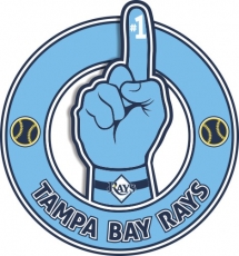 Number One Hand Tampa Bay Rays logo custom vinyl decal
