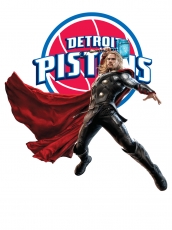 Detroit Pistons Thor Logo heat sticker