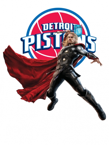 Detroit Pistons Thor Logo custom vinyl decal