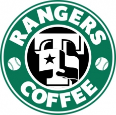 Texas Rangers Starbucks Coffee Logo heat sticker