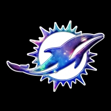 Galaxy Miami Dolphins Logo heat sticker
