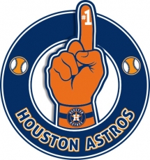 Number One Hand Houston Astros logo custom vinyl decal