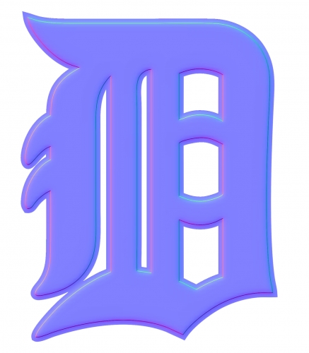 Detroit Tigers Colorful Embossed Logo custom vinyl decal