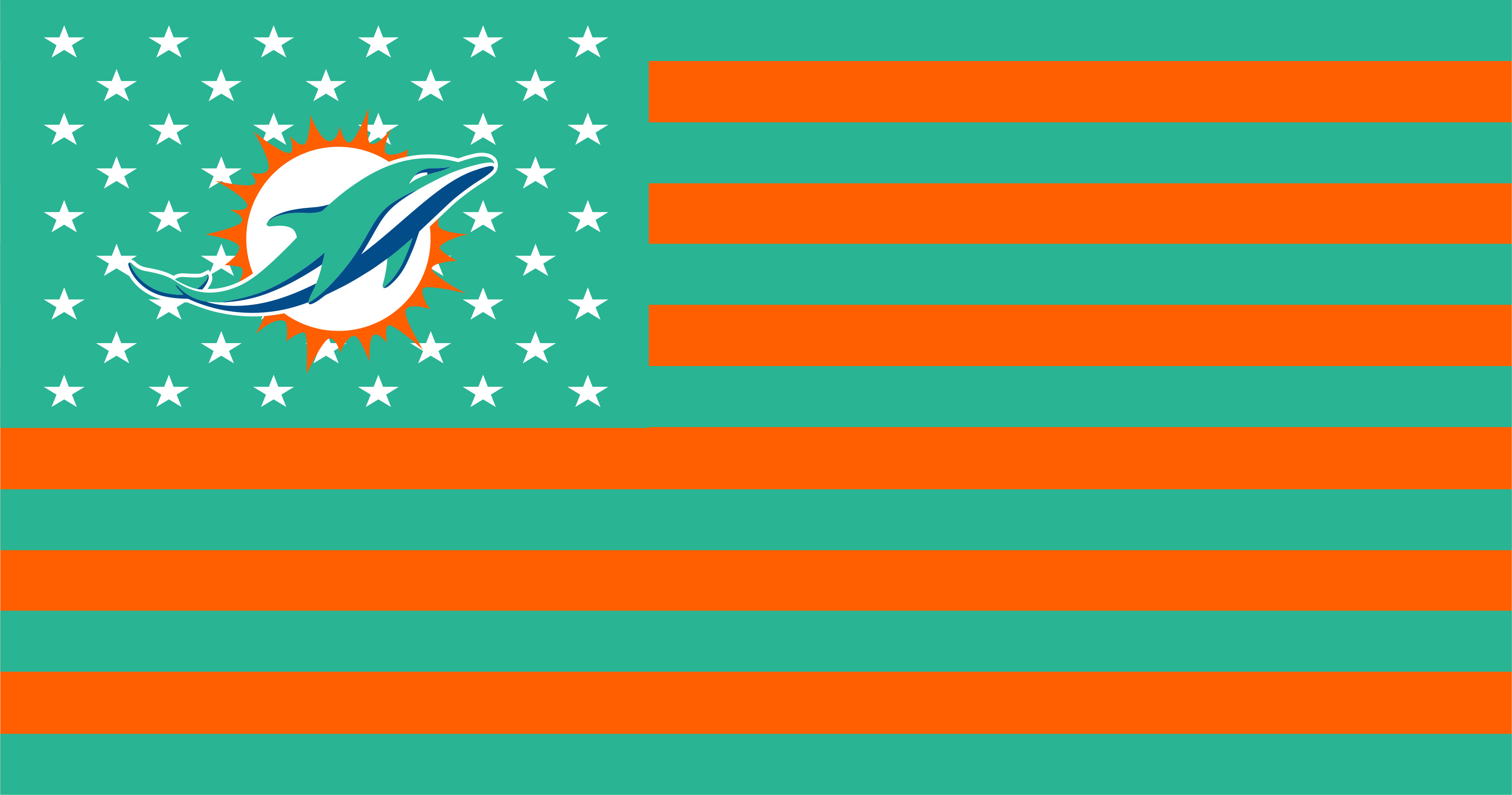 Miami Dolphins Flag001 logo custom vinyl decal [STK-NFL-Flag001-018 ...