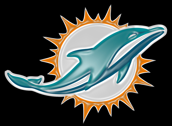 Miami Dolphins Plastic Effect Logo custom vinyl decal [STK-NFL-Plastic ...