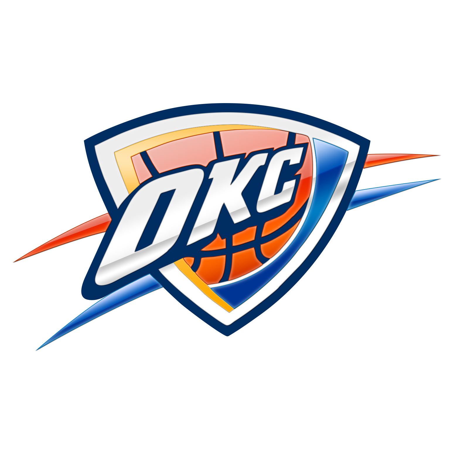 Oklahoma City Thunder Crystal Logo custom vinyl decal [STK-NBA-Crystal ...