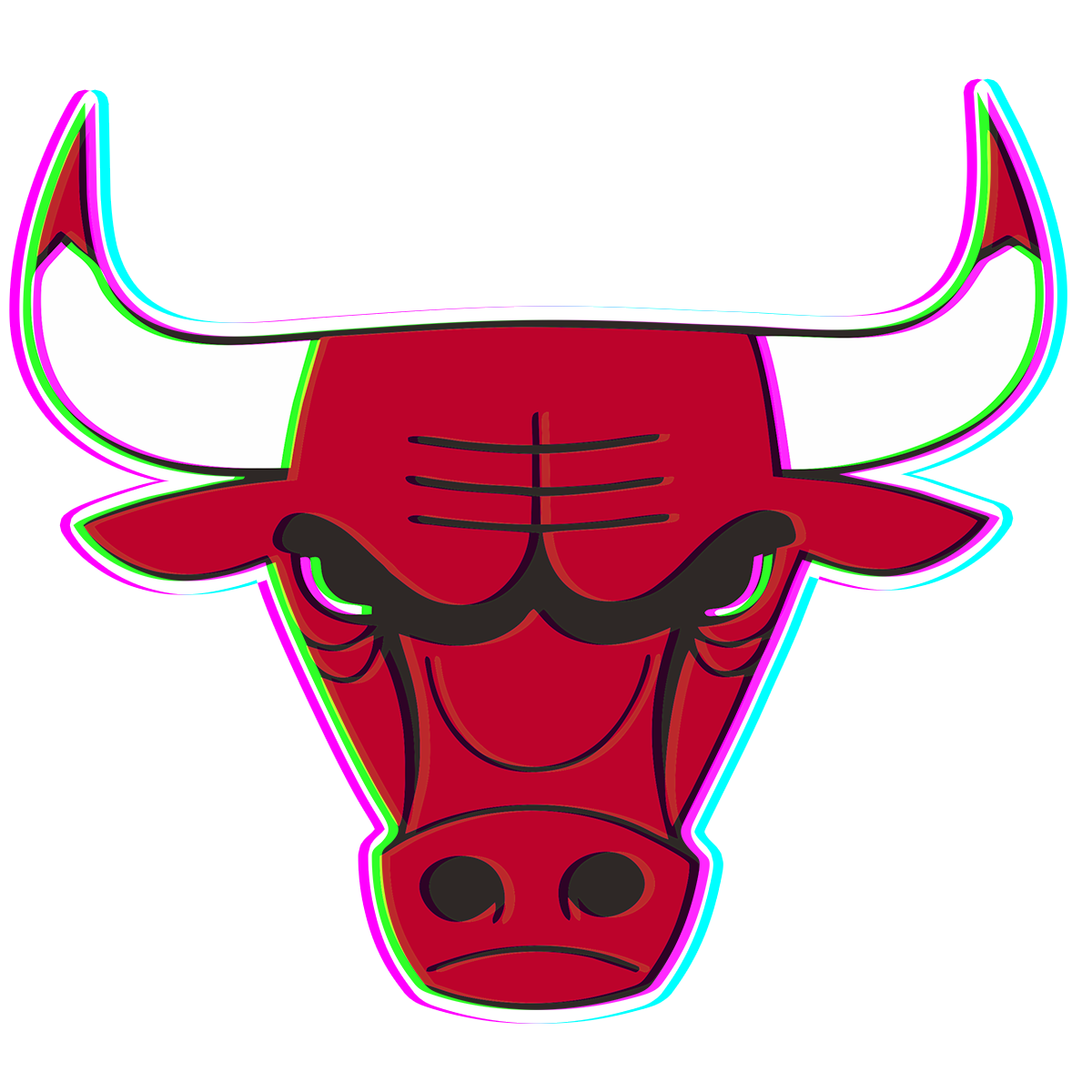 Phantom Chicago Bulls logo custom vinyl decal [STK-NBA-Phantom-005 ...