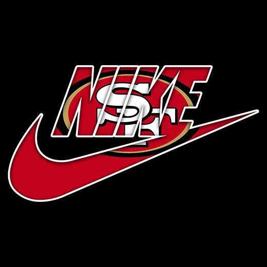 San Francisco 49ers Nike logo custom vinyl decal [STK-NFL-Nike-028 ...